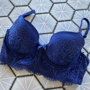 Victoria's Secret Blue Lace Bra